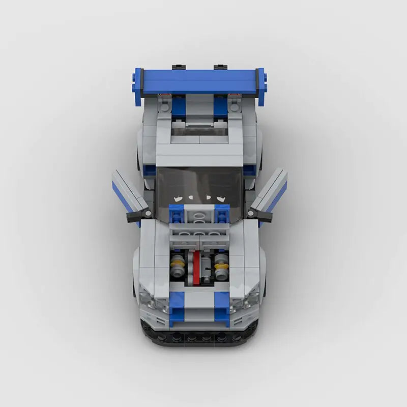 Nissan Skyline R34 LEGO Set (Grey & Blue Edition)