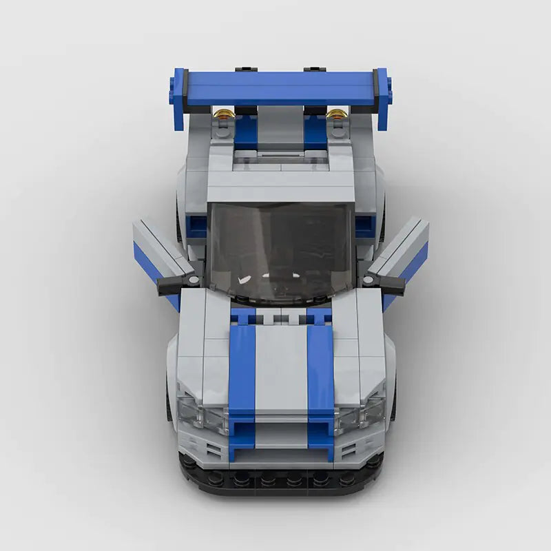 Nissan Skyline R34 LEGO Set (Grey & Blue Edition)